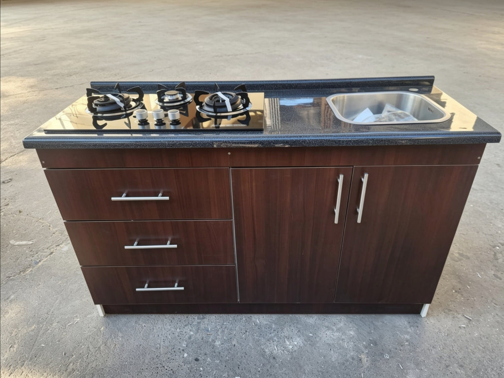 Mueble de Cocina Compacto con fregadero y Cocina a Gas