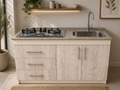 Mueble de Cocina Compacto con Fregadero y Cocina a Gas