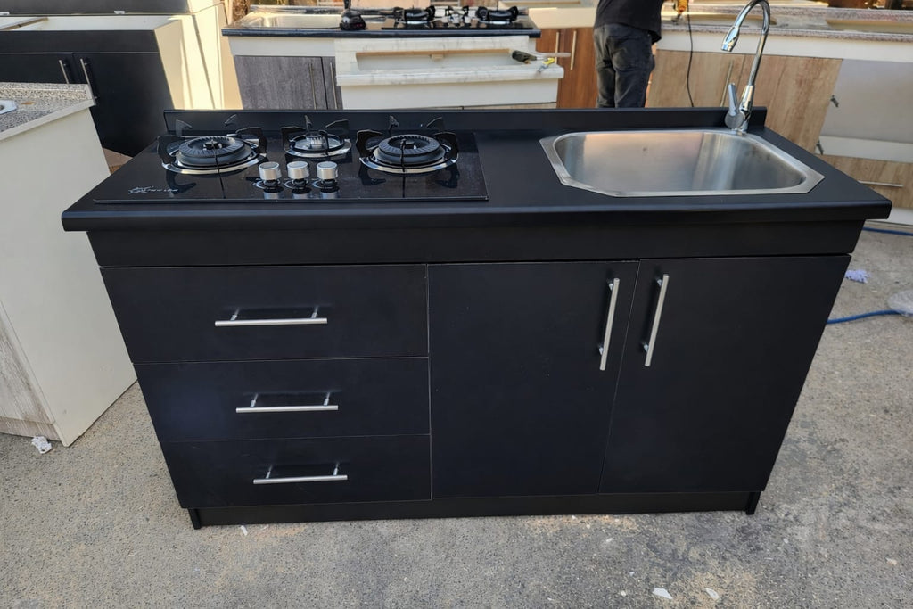Mueble de Cocina Compacto con Fregadero y Cocina a Gas