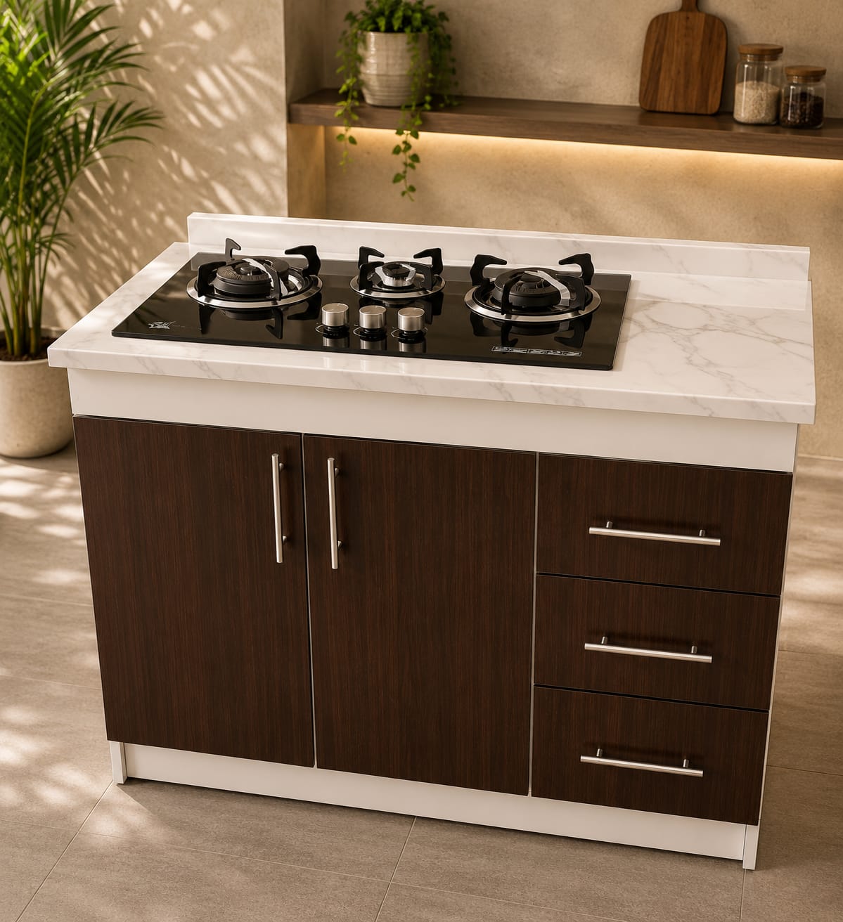Mueble de Cocina con Encimera Integrada