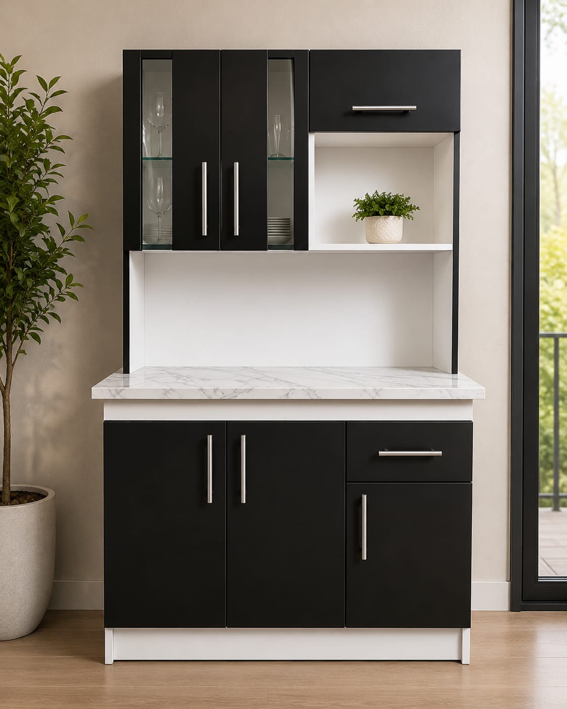 Mueble de Cocina Moderno y Alacena