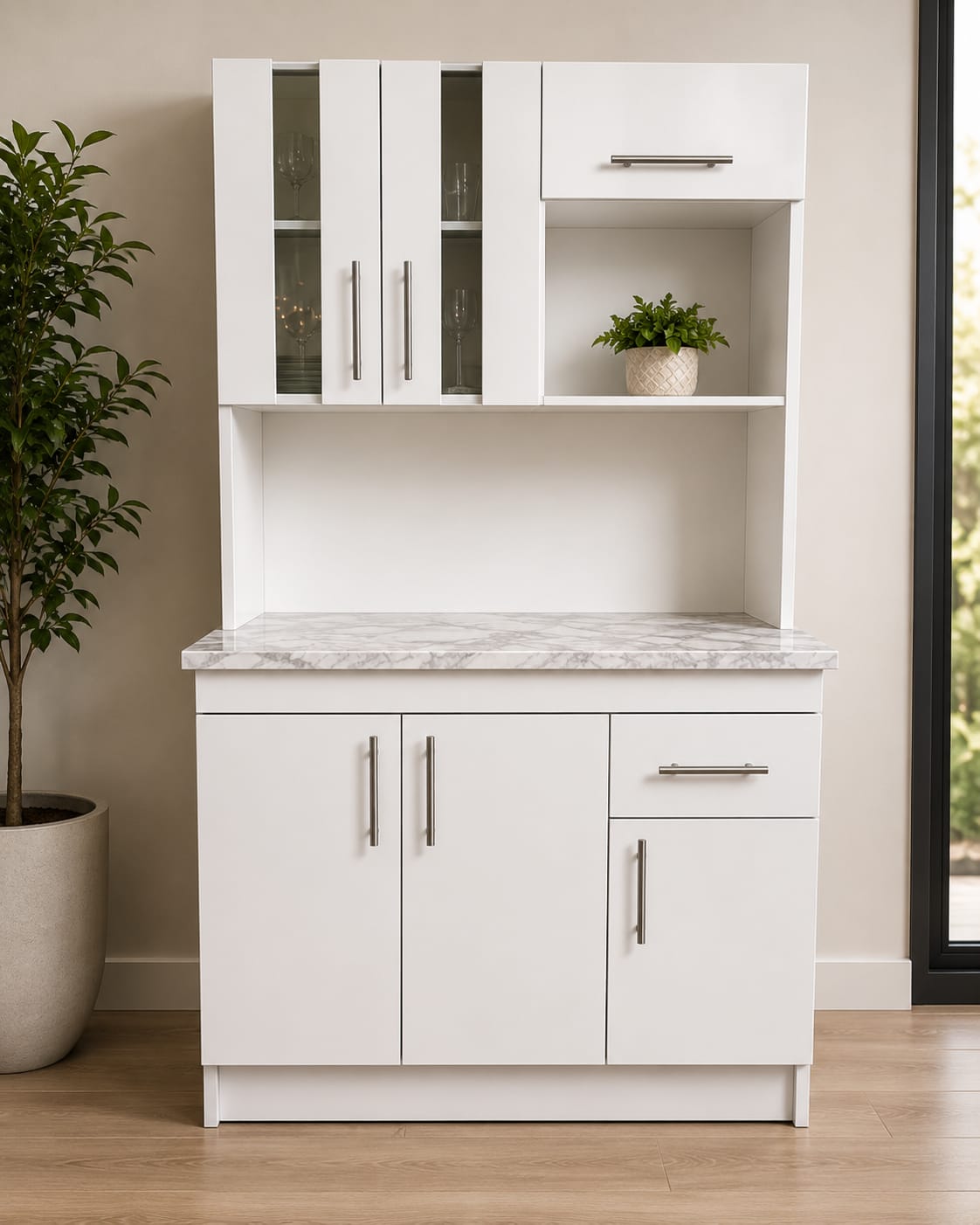 Mueble de Cocina Moderno y Alacena