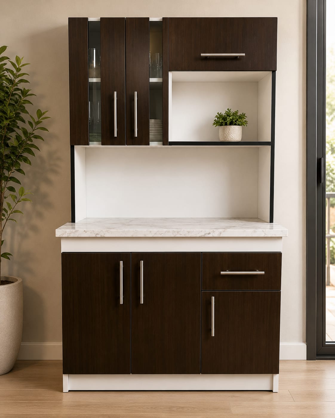 Mueble de Cocina Moderno y Alacena