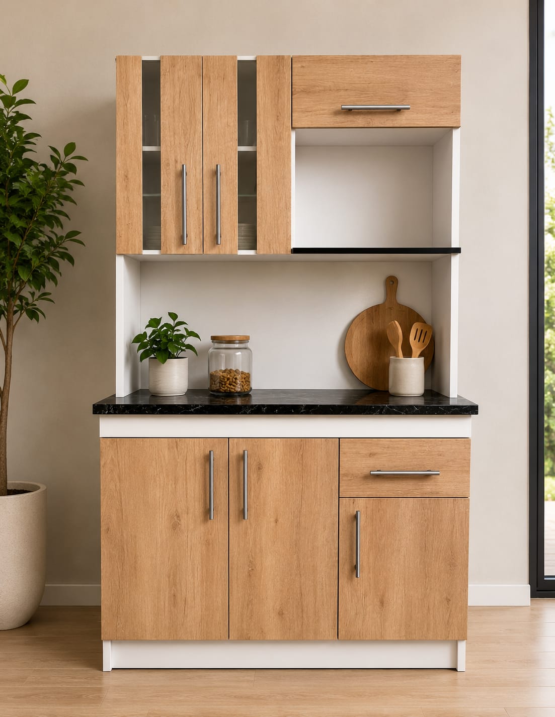 Mueble de Cocina Moderno y Alacena