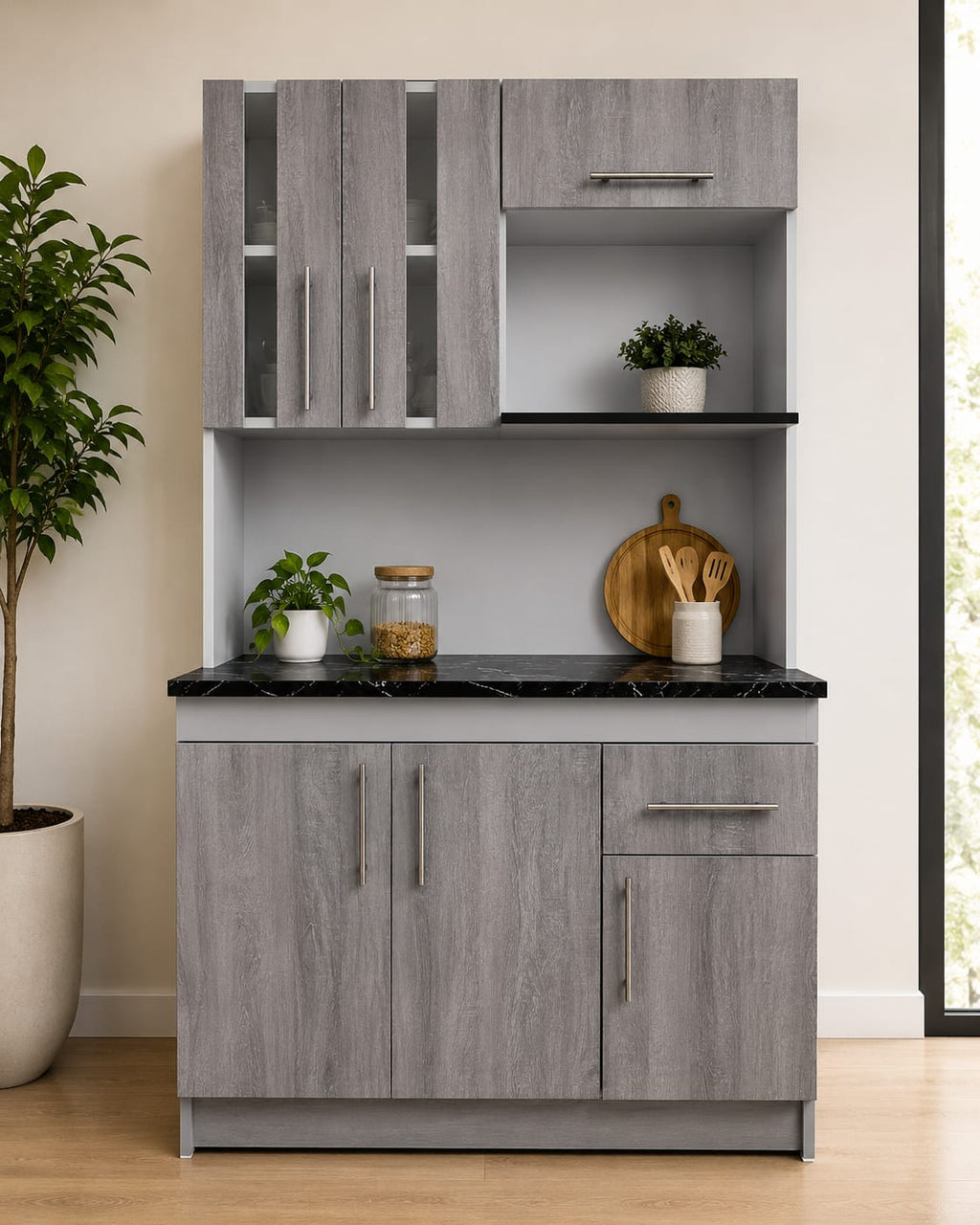 Mueble de Cocina Moderno y Alacena