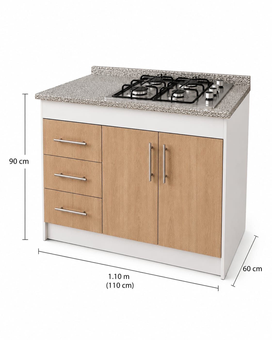 Cocina Compacta Con Encimera De 4 Platos