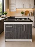 Cocina Compacta Con Encimera De 4 Platos