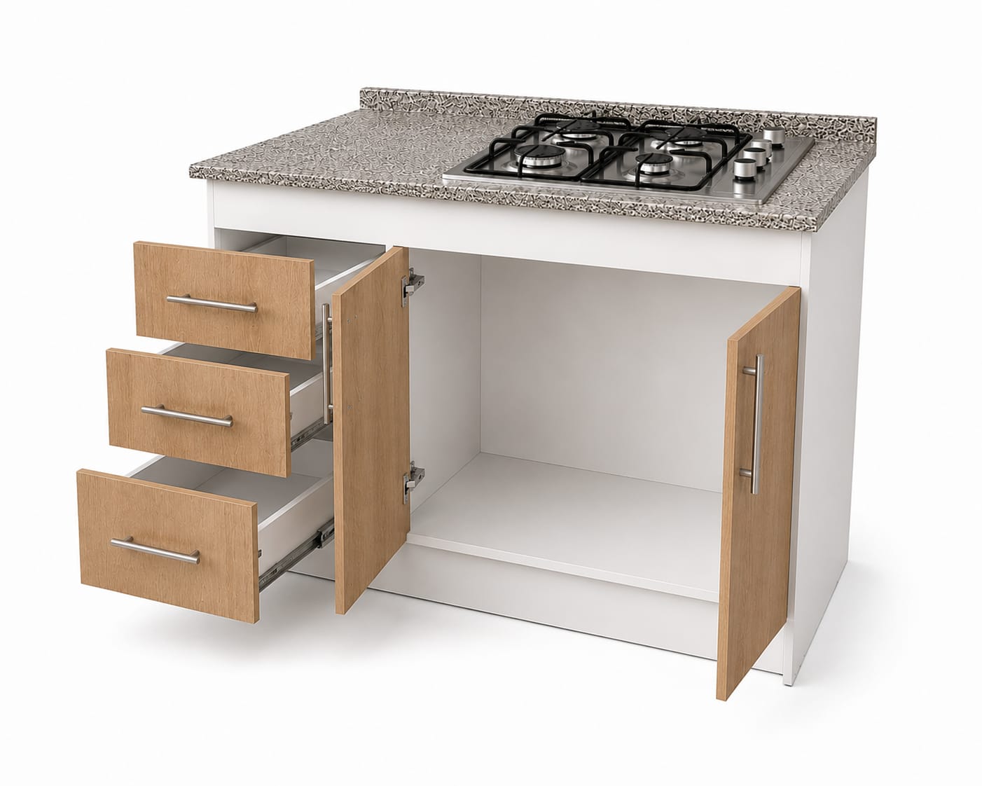 Cocina Compacta Con Encimera De 4 Platos