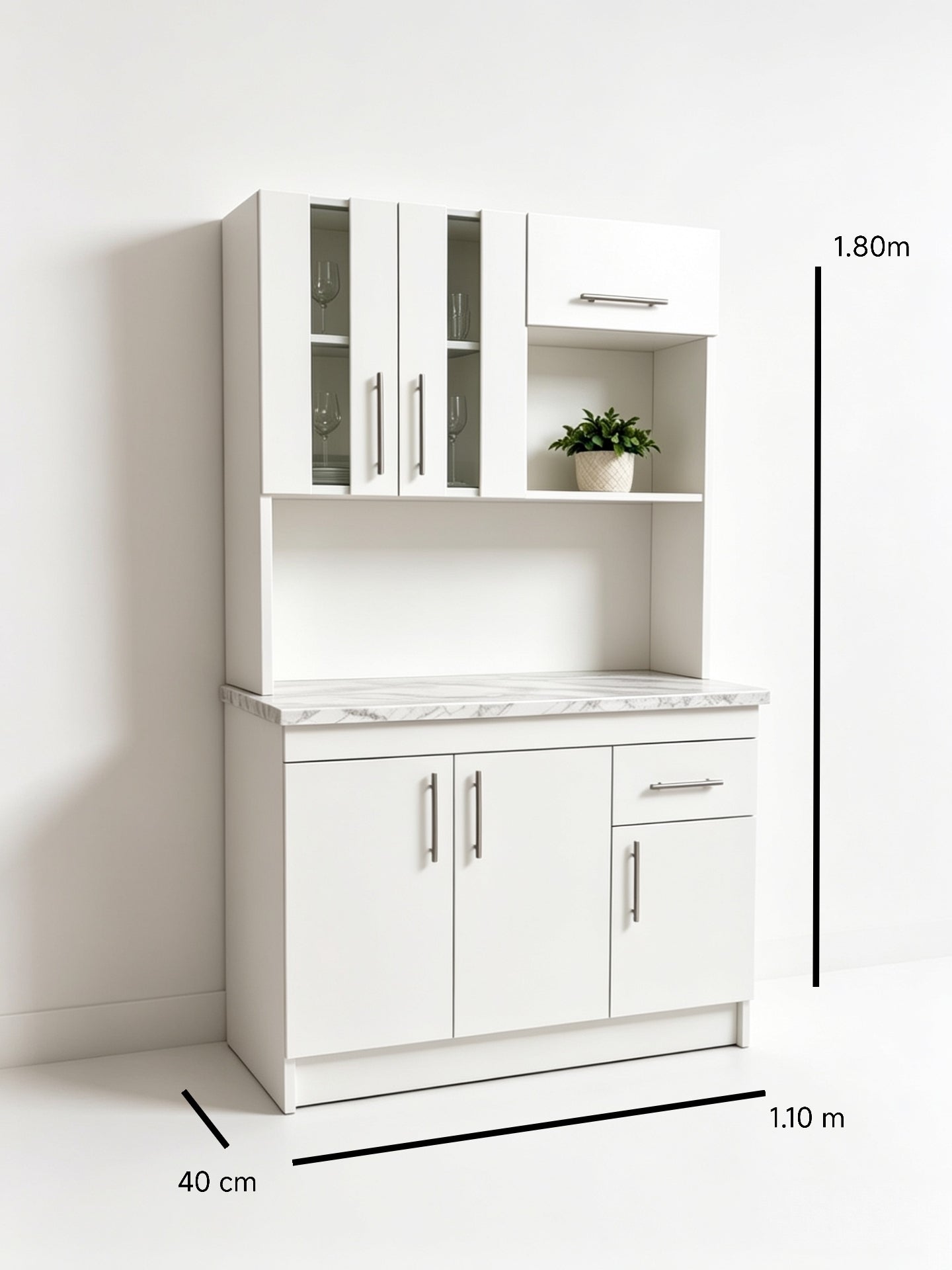 Mueble de Cocina Moderno y Alacena