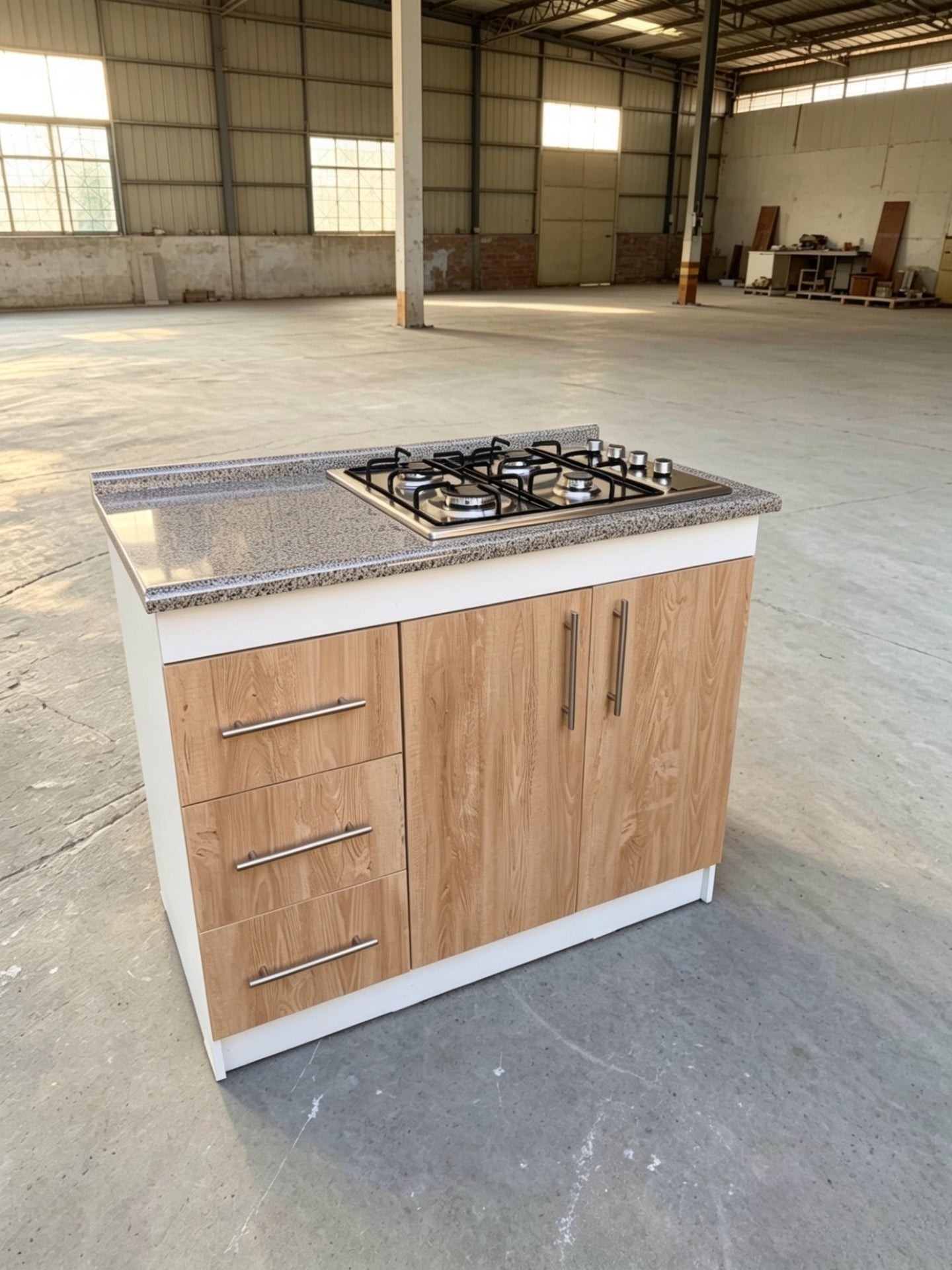 Cocina Compacta Con Encimera De 4 Platos